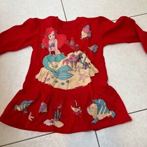 Adorable, long sleeve dress with a little mermaid theme. Handmade.